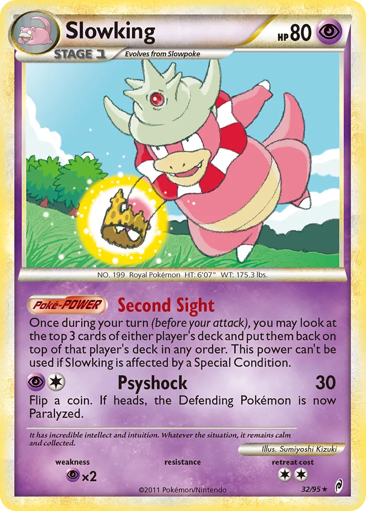 2011 Call of Legends Slowking Rare #32/95 Rare card image