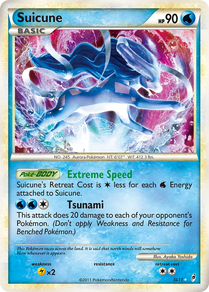 2011 Call of Legends Suicune Rare Holo #SL11 Rare Holo card image