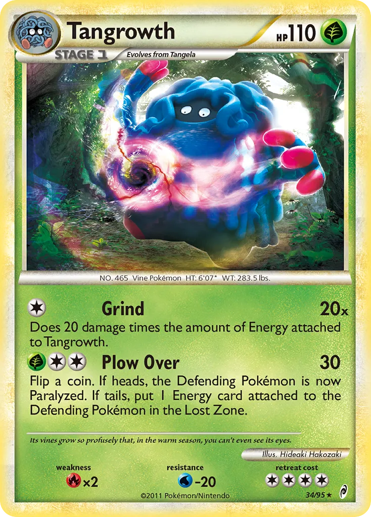 2011 Call of Legends Tangrowth #34/95 Rare card image