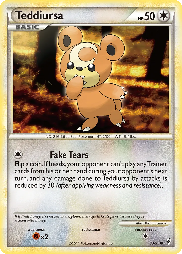 2011 Call of Legends Teddiursa Common #73/95 Common card image