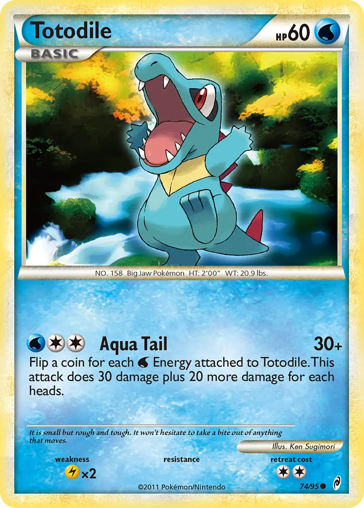2011 Call of Legends Totodile Common #74/95 Common card image