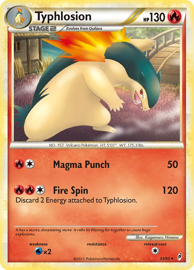 2011 Call of Legends Typhlosion #35/95 Rare card image