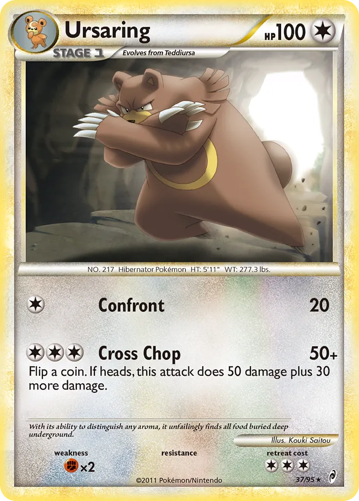 2011 Call of Legends Ursaring #37/95 Rare card image