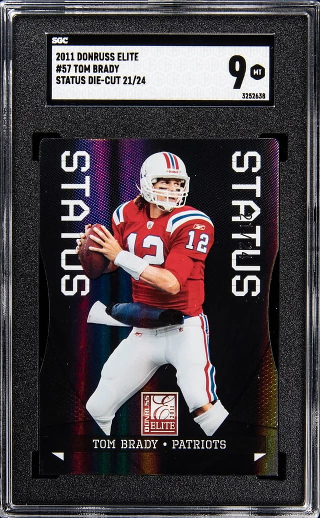 2011 Donruss Elite Tom Brady Status Die-Cut #57 card image