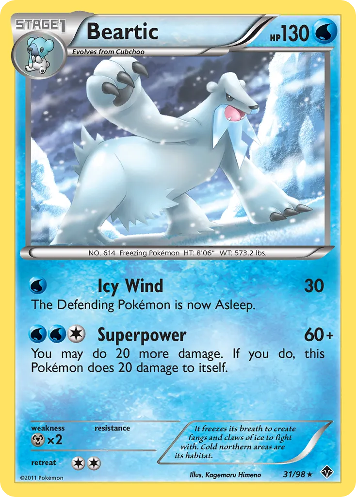 2011 Emerging Powers Beartic #31/98 Rare card image