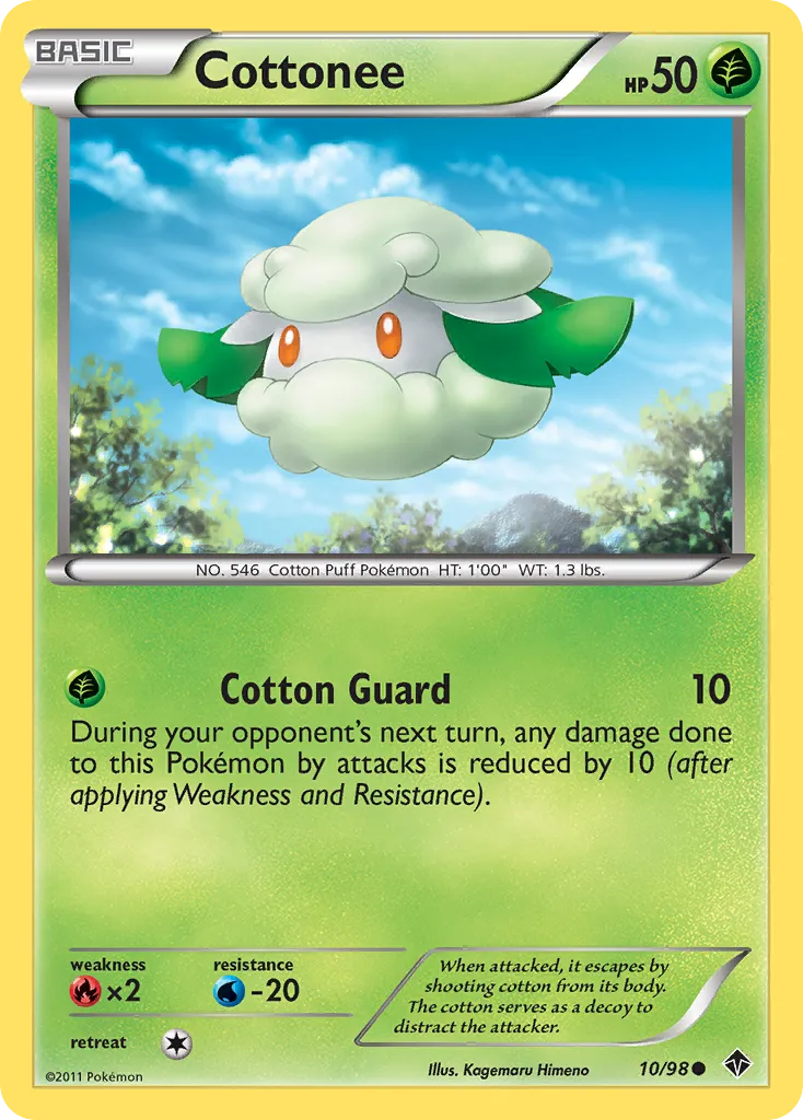 2011 Emerging Powers Cottonee #10/98 Common card image
