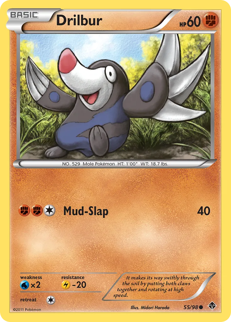 2011 Emerging Powers Drilbur #55/98 Common card image