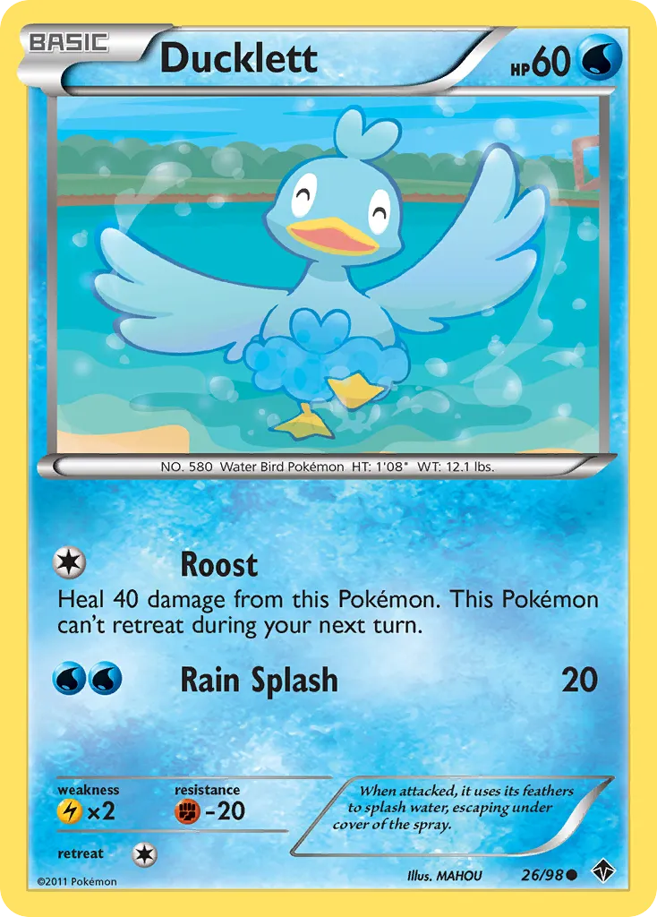 2011 Emerging Powers Ducklett Common #26/98 Common card image