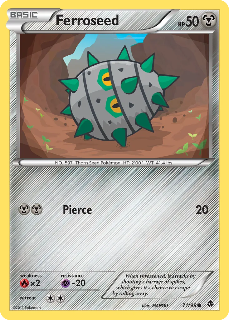 2011 Emerging Powers Ferroseed #71/98 Common card image