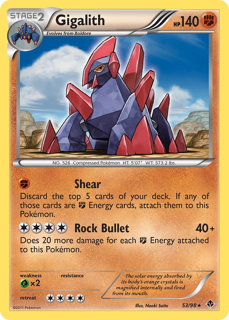 2011 Emerging Powers Gigalith Rare #53/98 Rare card image