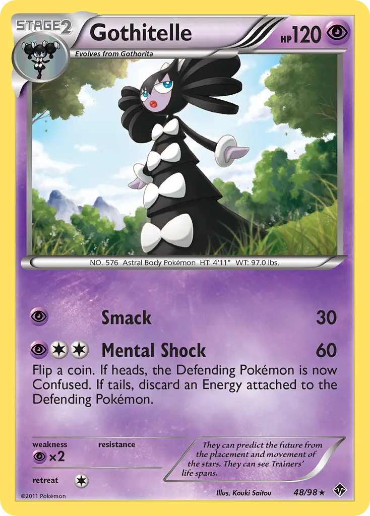 2011 Emerging Powers Gothitelle #48/98 Rare card image