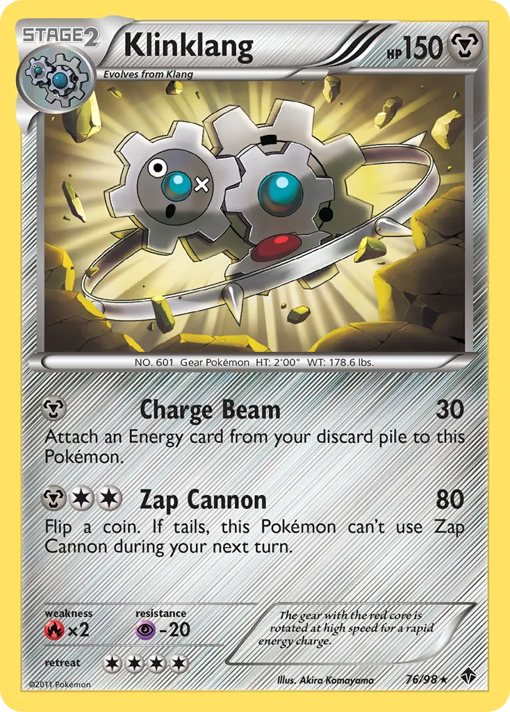 2011 Emerging Powers Klinklang Rare #76/98 Rare card image
