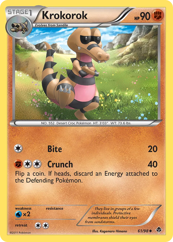 2011 Emerging Powers Krokorok Uncommon #61/98 Uncommon card image