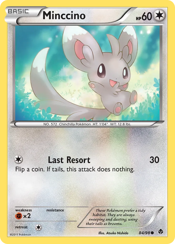 2011 Emerging Powers Minccino Common #84/98 Common card image