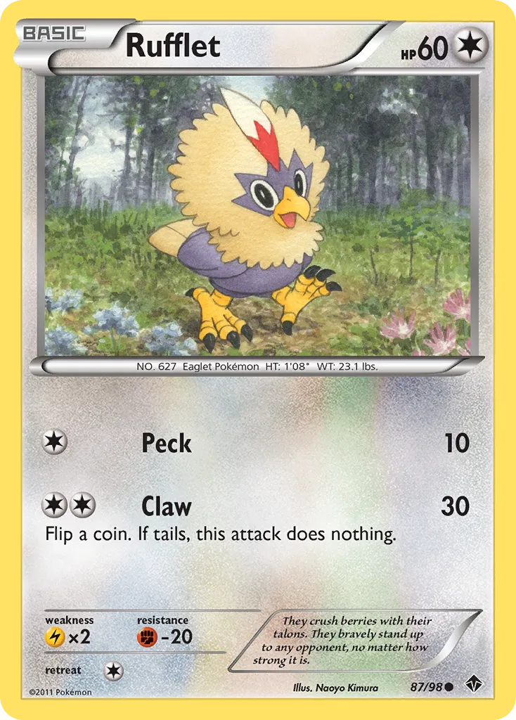 2011 Emerging Powers Rufflet Common #86/98 Common card image