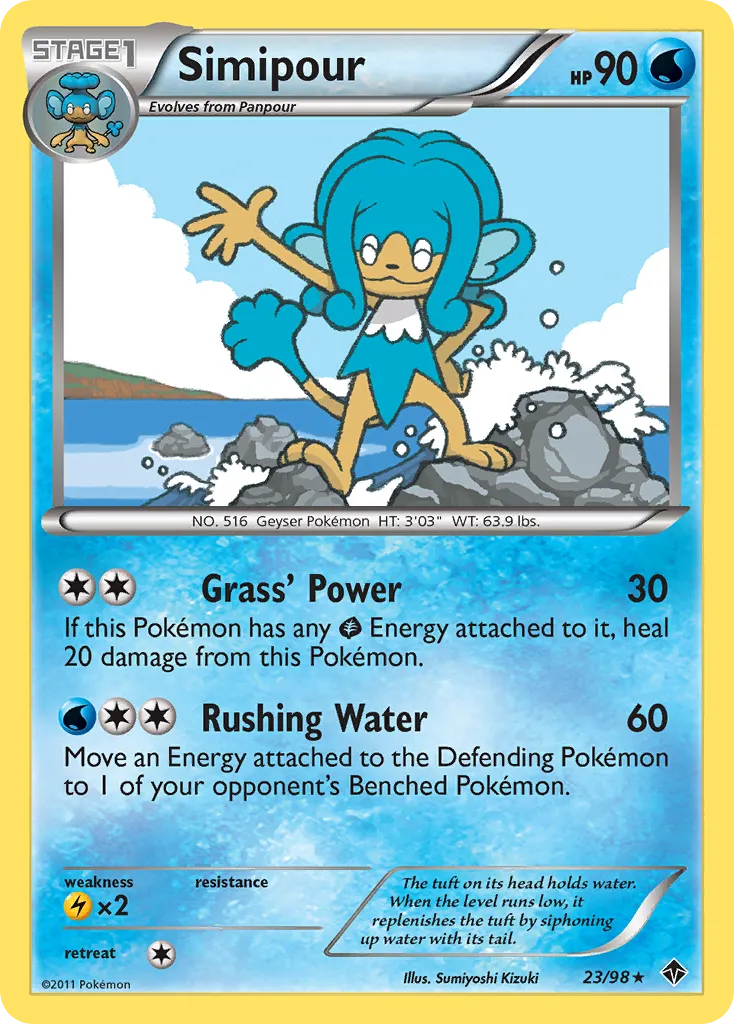 2011 Emerging Powers Simipour Rare #23/98 Rare card image
