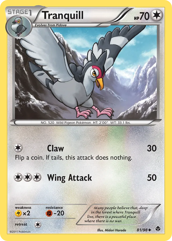 2011 Emerging Powers Tranquill Uncommon #81/98 Uncommon card image