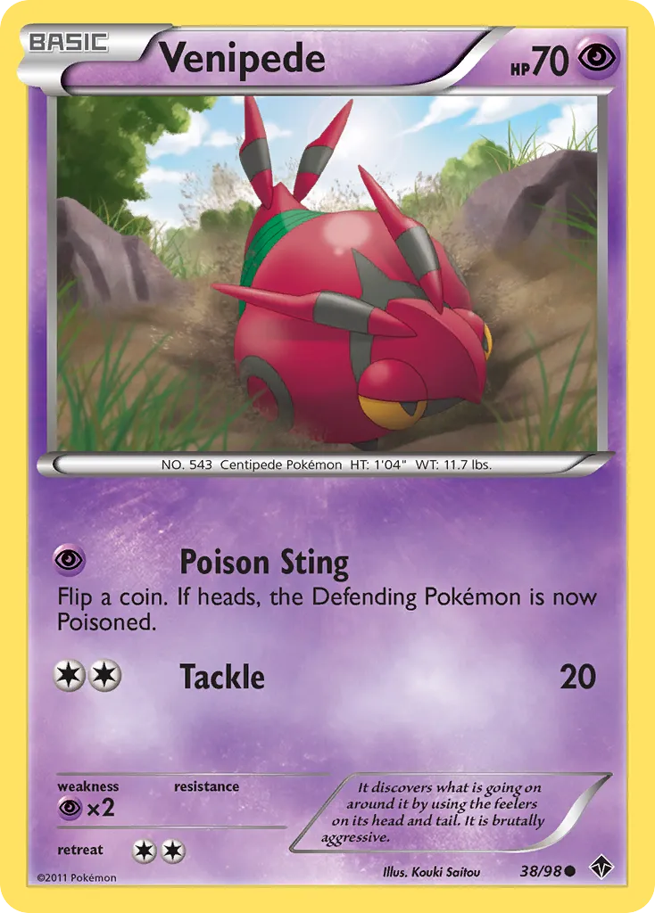2011 Emerging Powers Venipede Common #38/98 Common card image