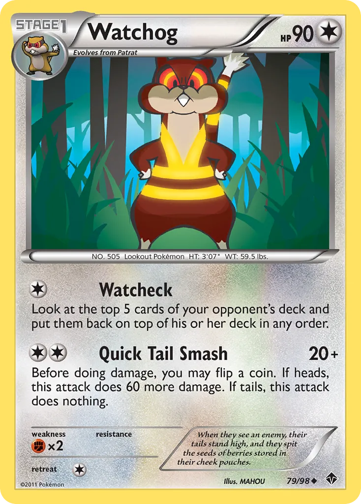 2011 Emerging Powers Watchog Uncommon #79/98 Uncommon card image