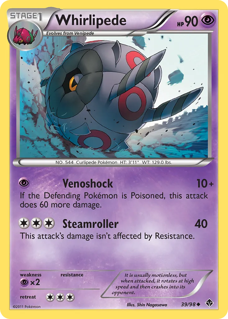 2011 Emerging Powers Whirlipede Uncommon #39/98 Uncommon card image