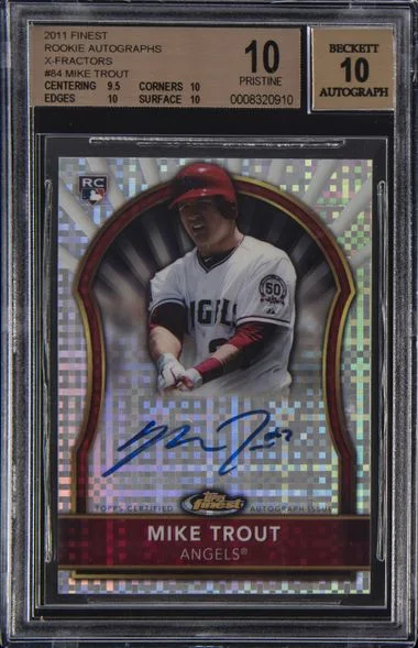 2011 Finest Mike Trout Autograph Xfractor #84 card image