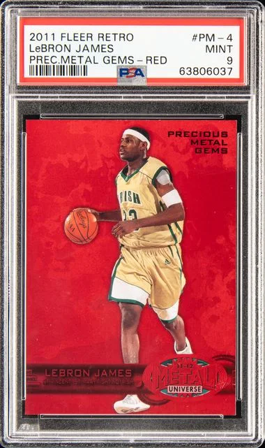 2011 Fleer Retro LeBron James Precious Metal Gems Red PMG #Pm-4 card image