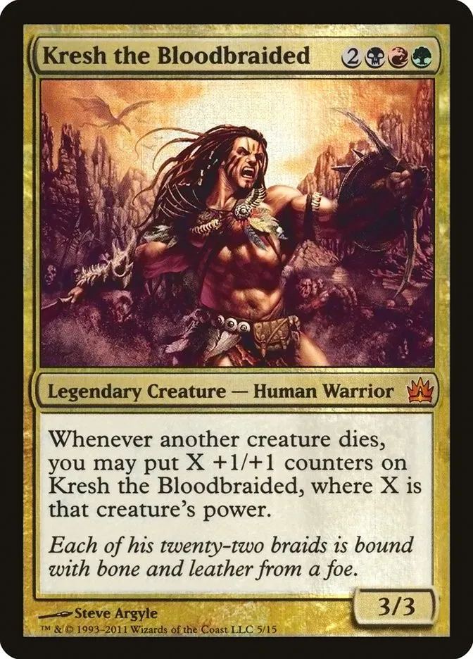 2011 From the Vault: Legends Kresh the Bloodbraided mythic #5 unlisted card image
