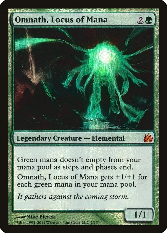 2011 From the Vault: Legends Omnath, Locus of Mana mythic #7 unlisted card image