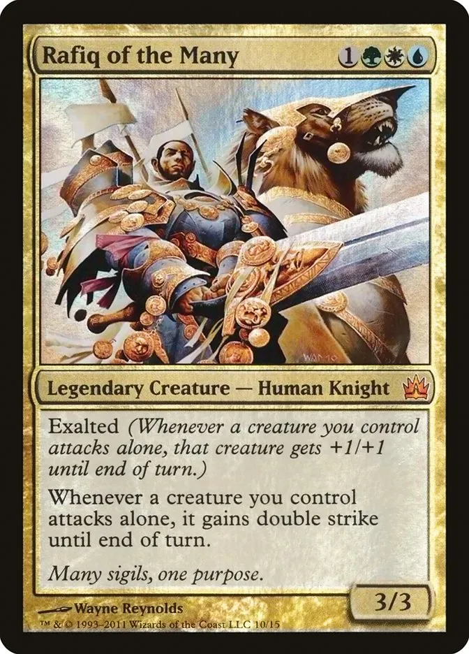 2011 From the Vault: Legends Rafiq of the Many mythic #10 unlisted card image