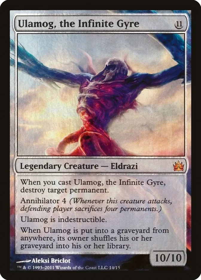 2011 From the Vault: Legends Ulamog, the Infinite Gyre mythic #14 unlisted card image