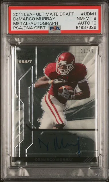 2011 Leaf Demarco Murray Ultimate Draft Metal Autograph #UDM1 card image