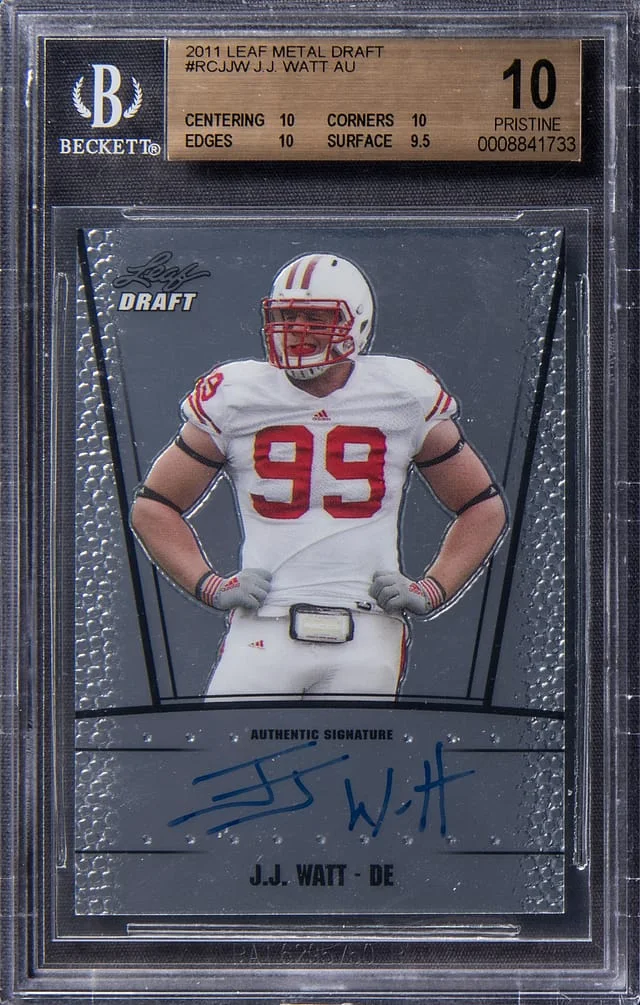 2011 Leaf Metal Draft Autographs #-JJW J.J. Watt #no-number card image