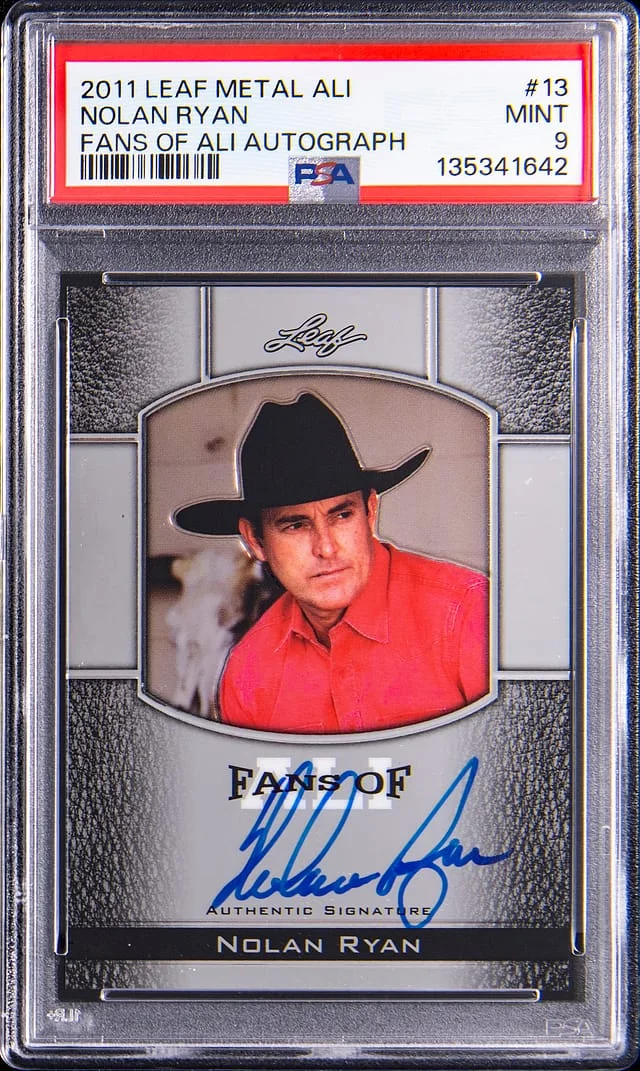 2011 Leaf Metal Nolan Ryan Ali Fans Of Ali Autograph #FAUM-13 card image