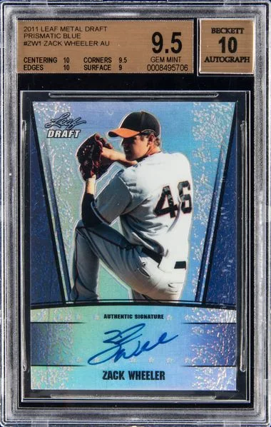 2011 Leaf Metal Zack Wheeler Draft Prismatic Blue #ZW1 card image