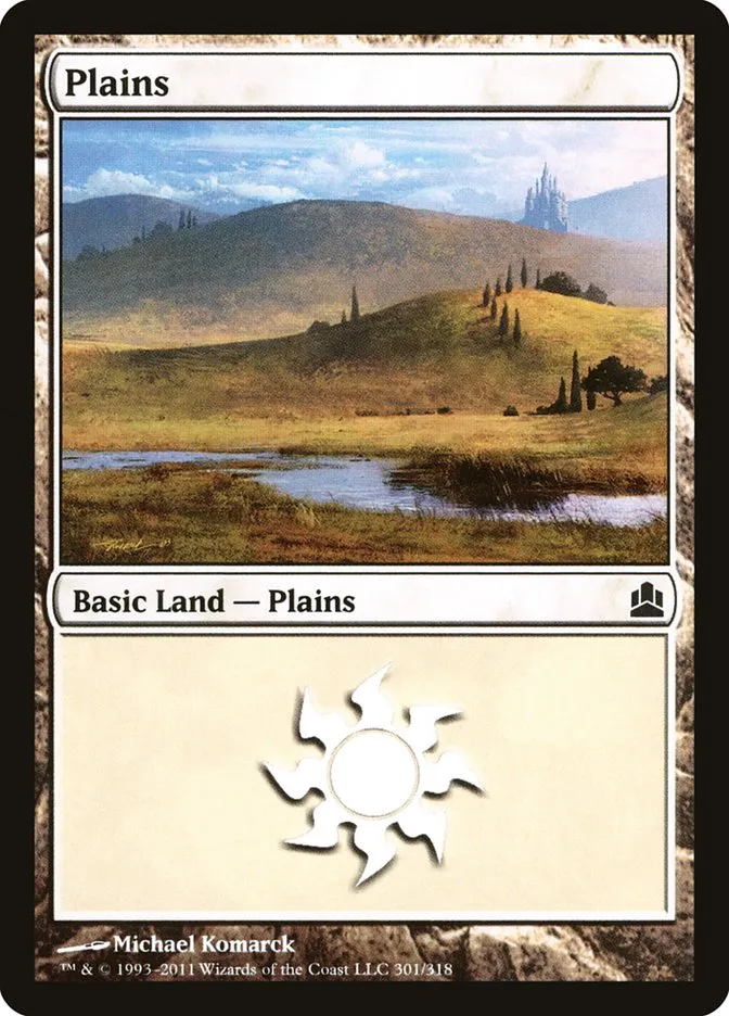 2011 Commander 2011 Plains common #301 common card image