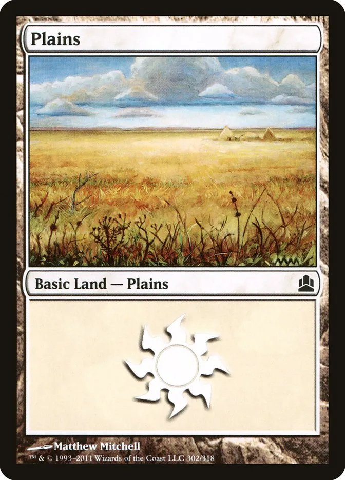2011 Commander 2011 Plains common #302 common card image