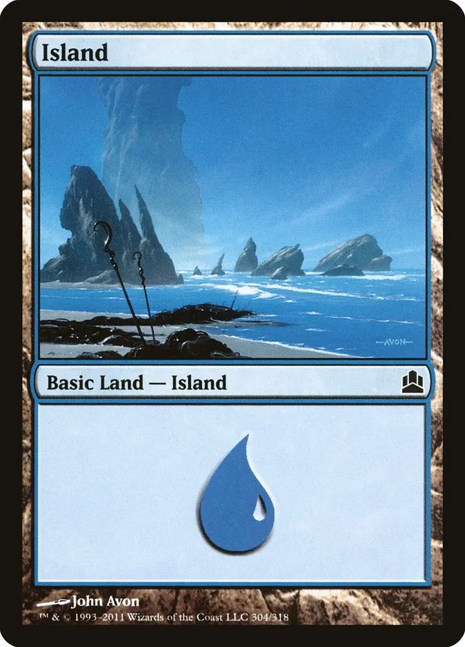 2011 Commander 2011 Island common #304 common card image