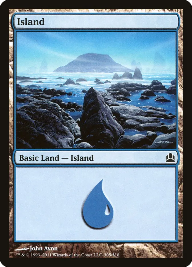 2011 Commander 2011 Island common #305 common card image
