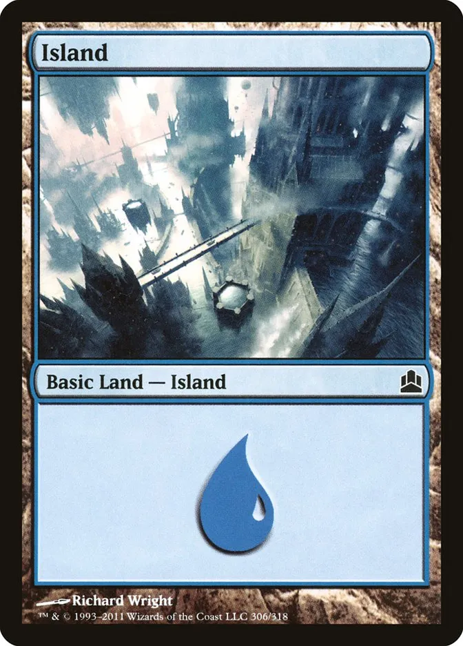 2011 Commander 2011 Island common #306 common card image