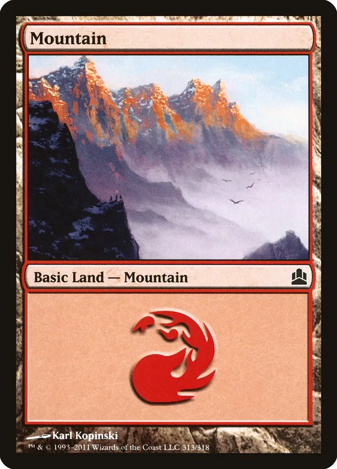 2011 Commander 2011 Mountain common #313 common card image