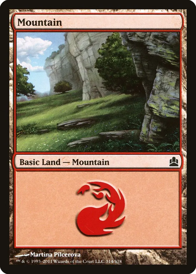 2011 Commander 2011 Mountain common #314 common card image