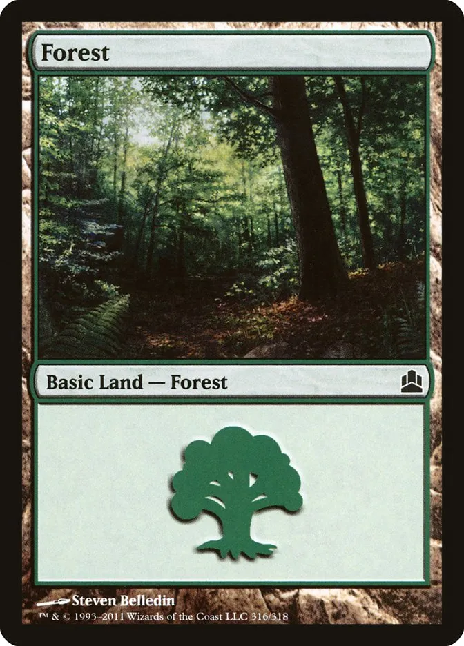 2011 Commander 2011 Forest common #316 common card image