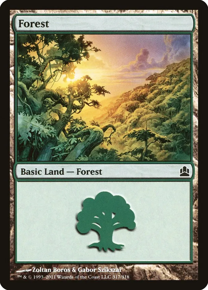2011 Commander 2011 Forest common #317 common card image