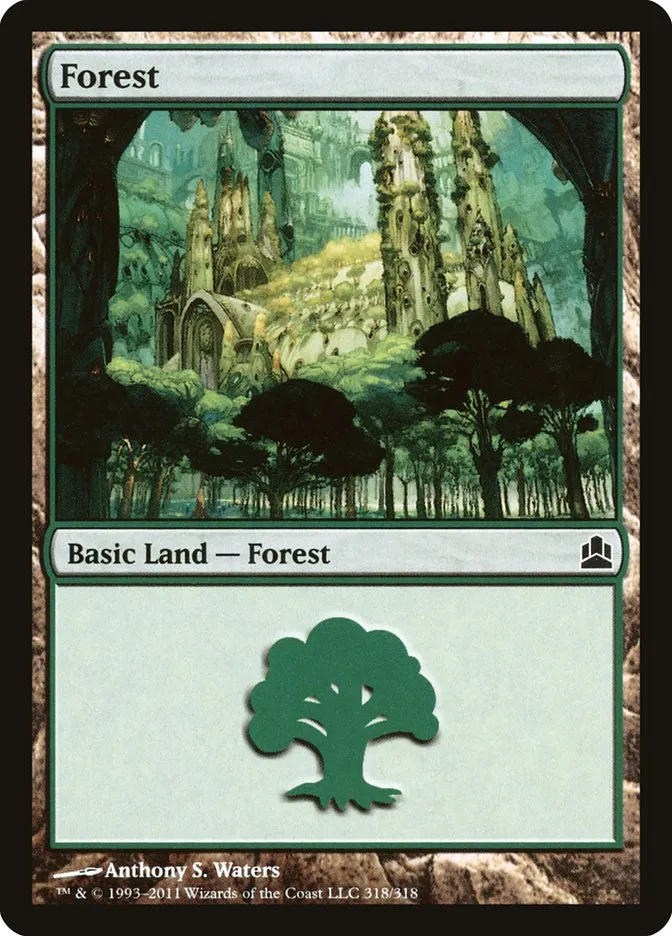 2011 Commander 2011 Forest common #318 common card image