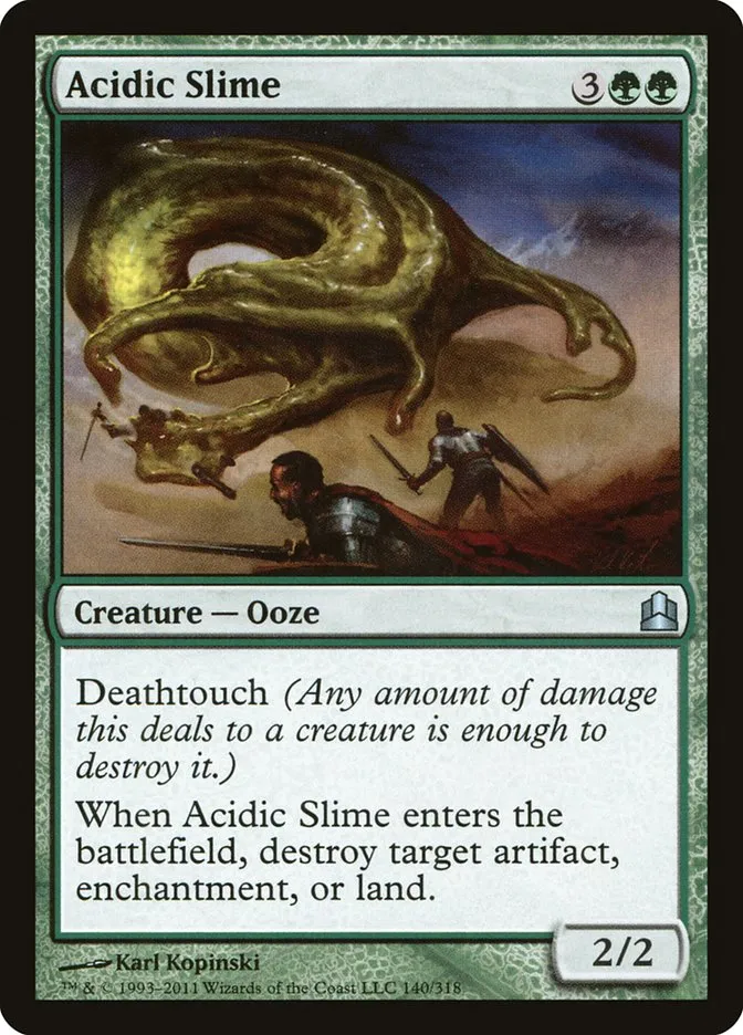 2011 Commander 2011 Acidic Slime uncommon #140 uncommon card image