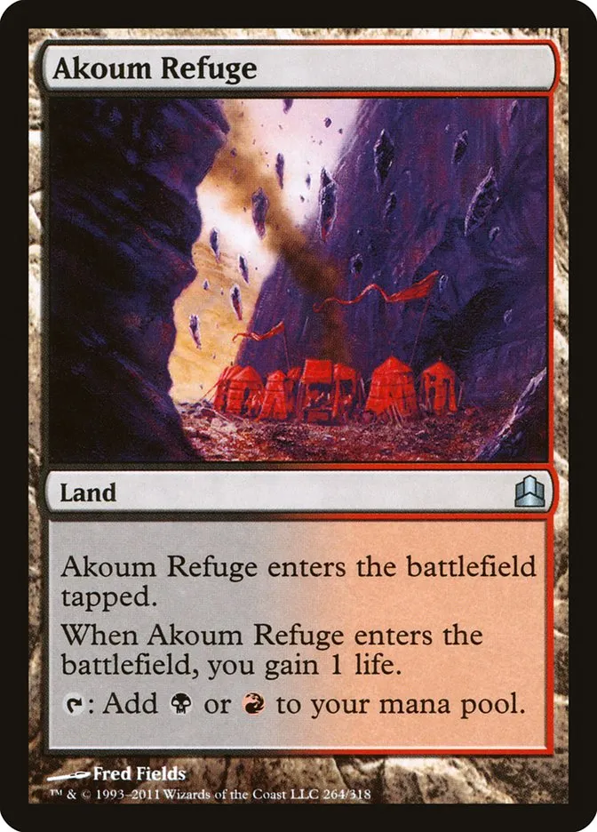 2011 Commander 2011 Akoum Refuge uncommon #264 uncommon card image