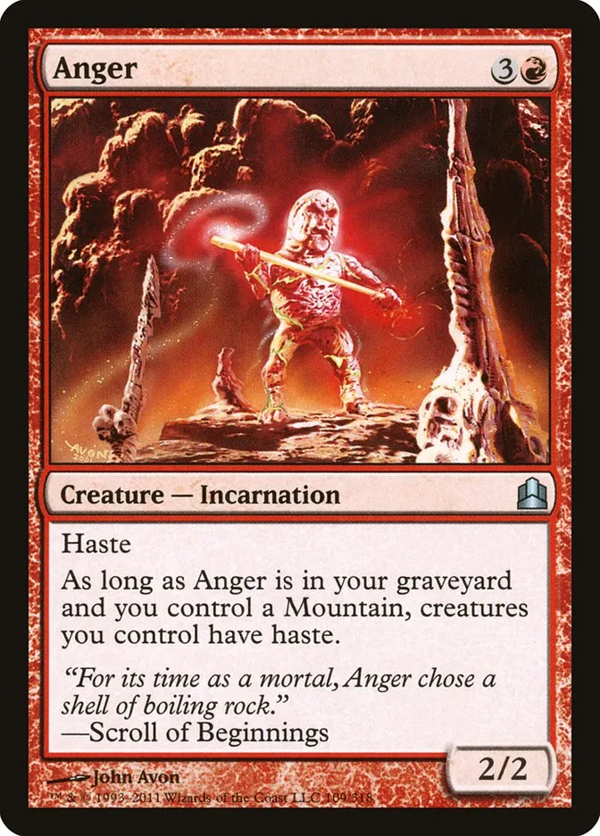 2011 Commander 2011 Anger uncommon #109 uncommon card image