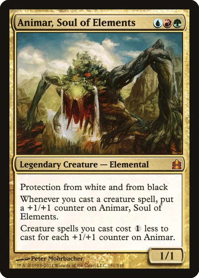 2011 Commander 2011 Animar, Soul of Elements #181 mythic card image