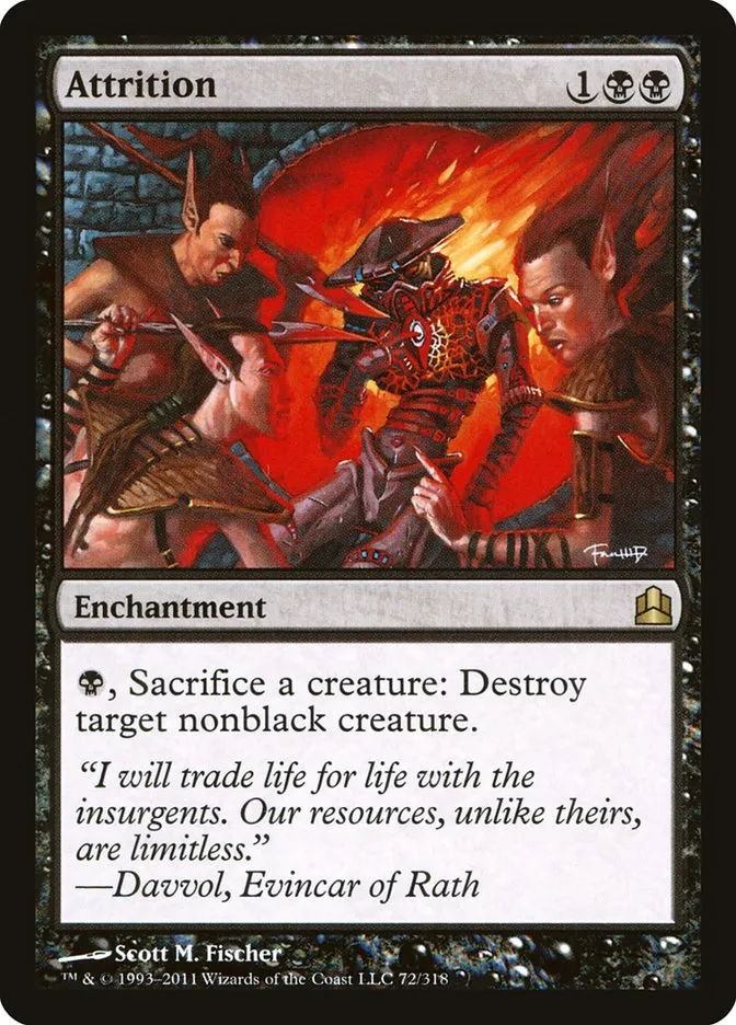 2011 Commander 2011 Attrition rare #72 rare card image