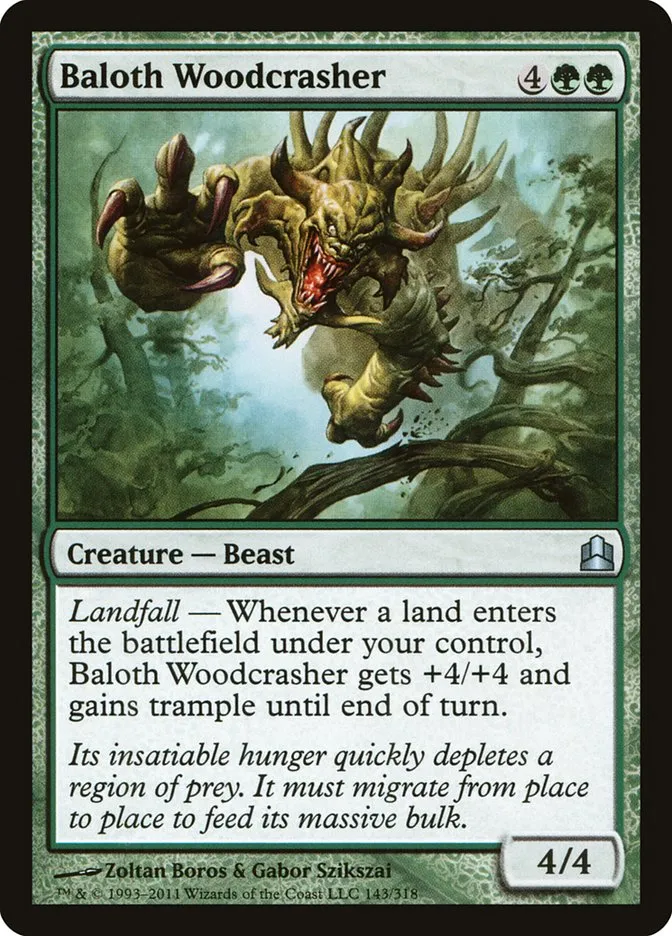 2011 Commander 2011 Baloth Woodcrasher uncommon #143 uncommon card image